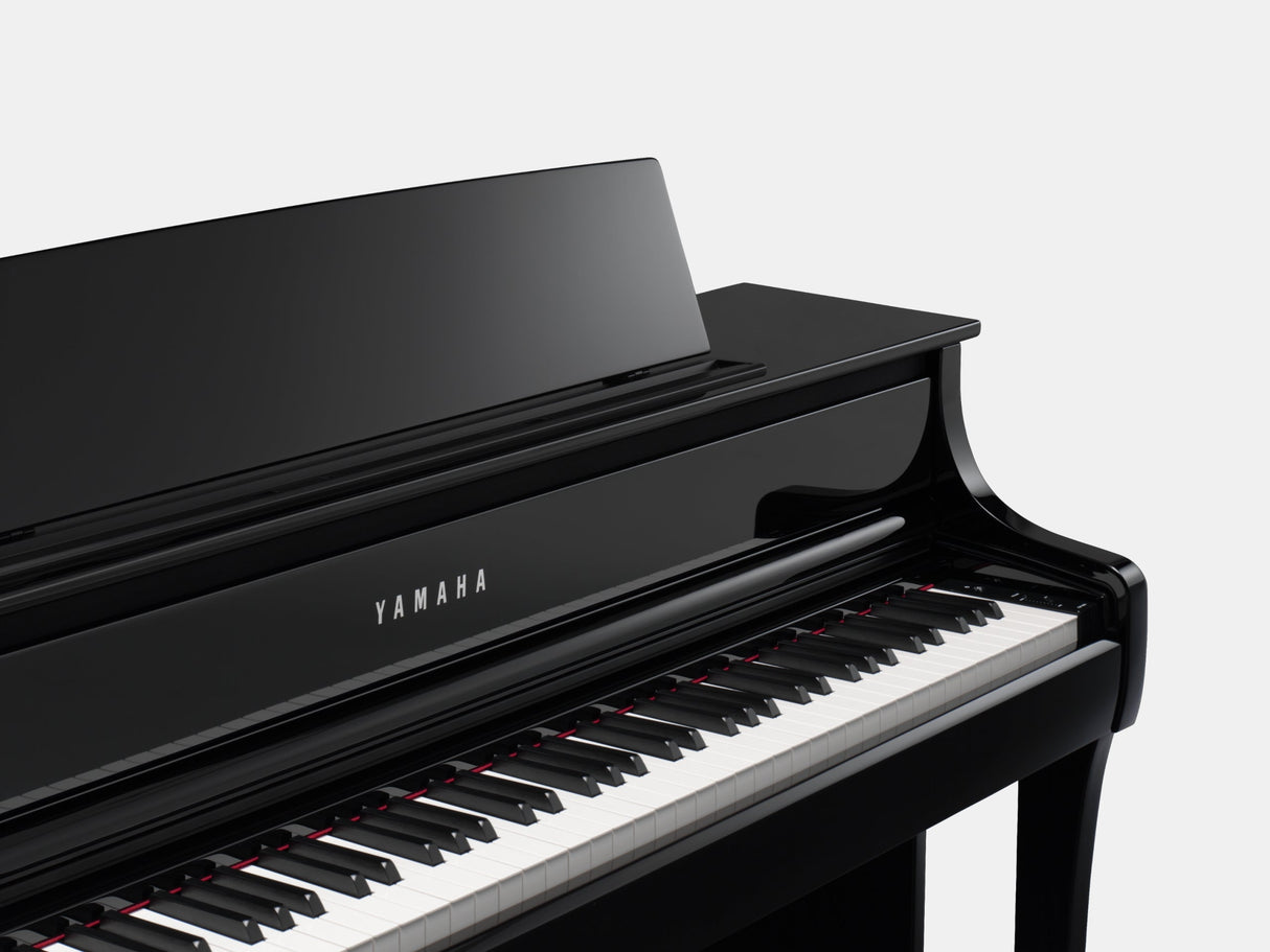 yamaha clavinova clp 875 polished ebony top corner
