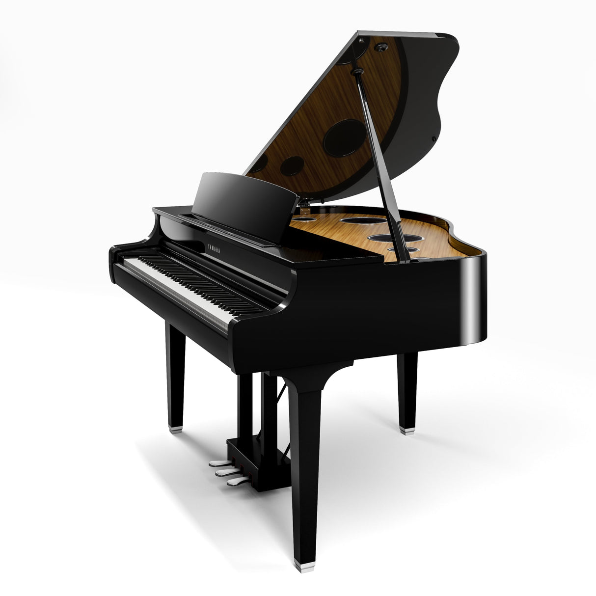 yamaha clavinova clp 895gp polished ebony angled side