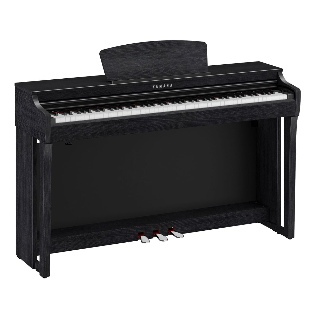 yamaha clavinova clp 725 matte black angled