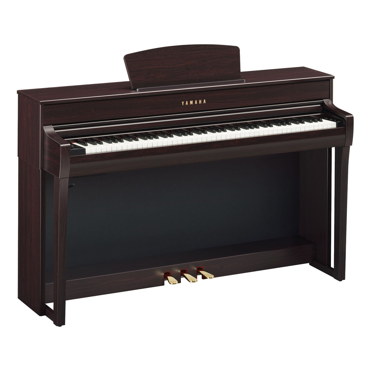 yamaha clavinova clp 735 dark rosewood angled