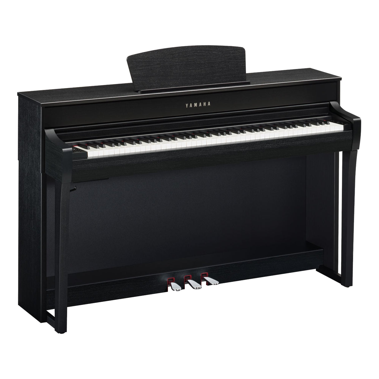 yamaha clavinova clp 735 matte black angled