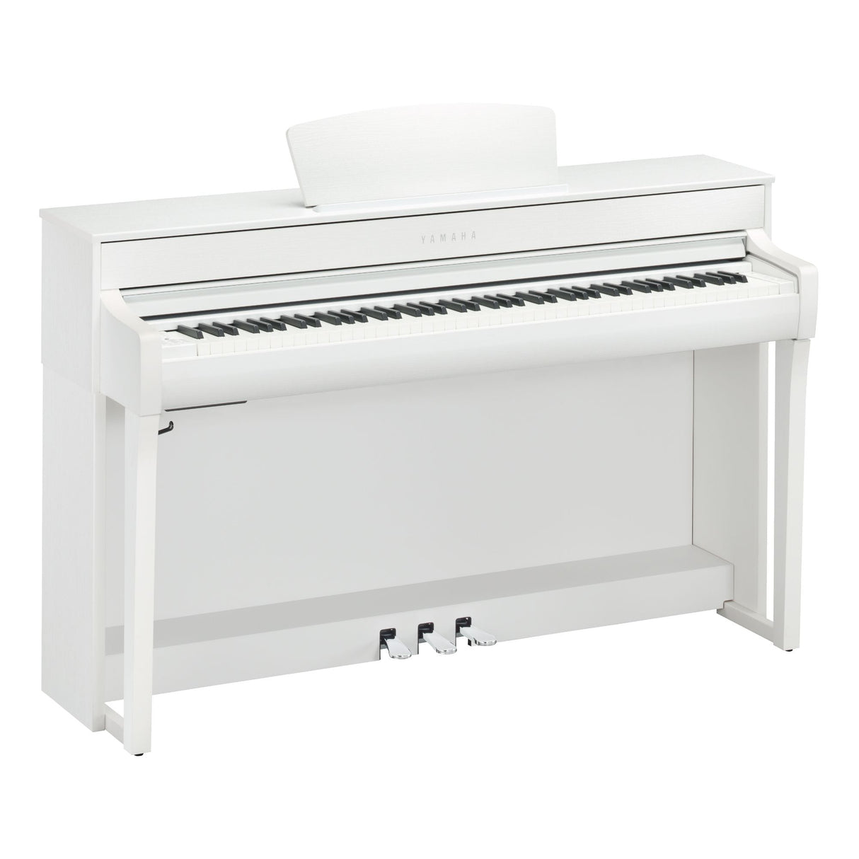 yamaha clavinova clp 735 matte white angled