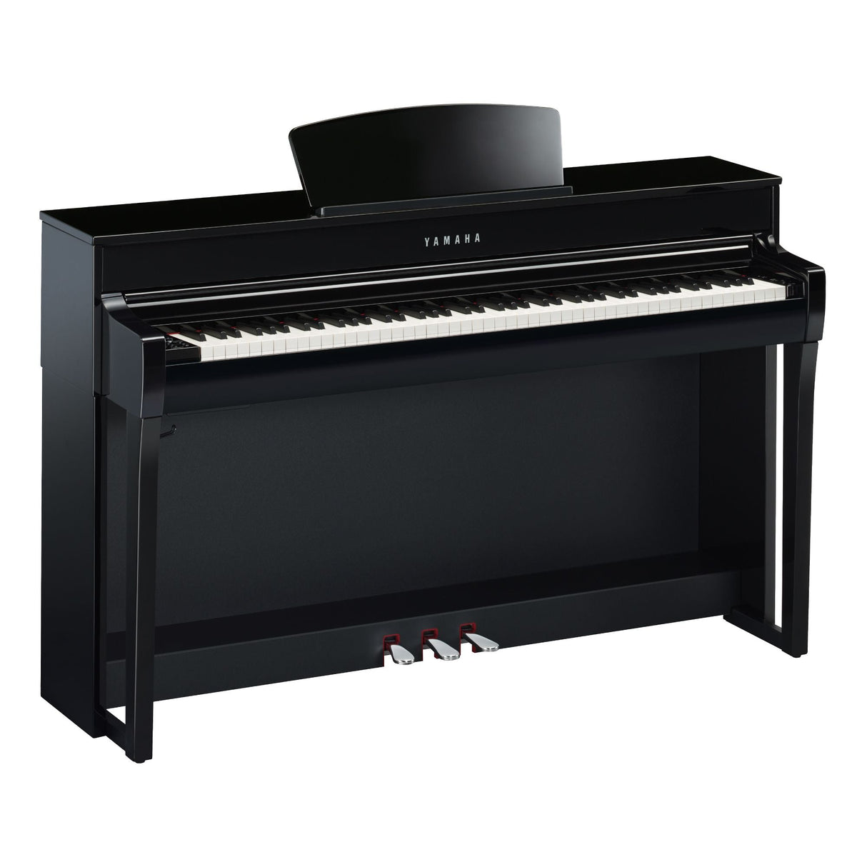 yamaha clavinova clp 735 polished ebony angled
