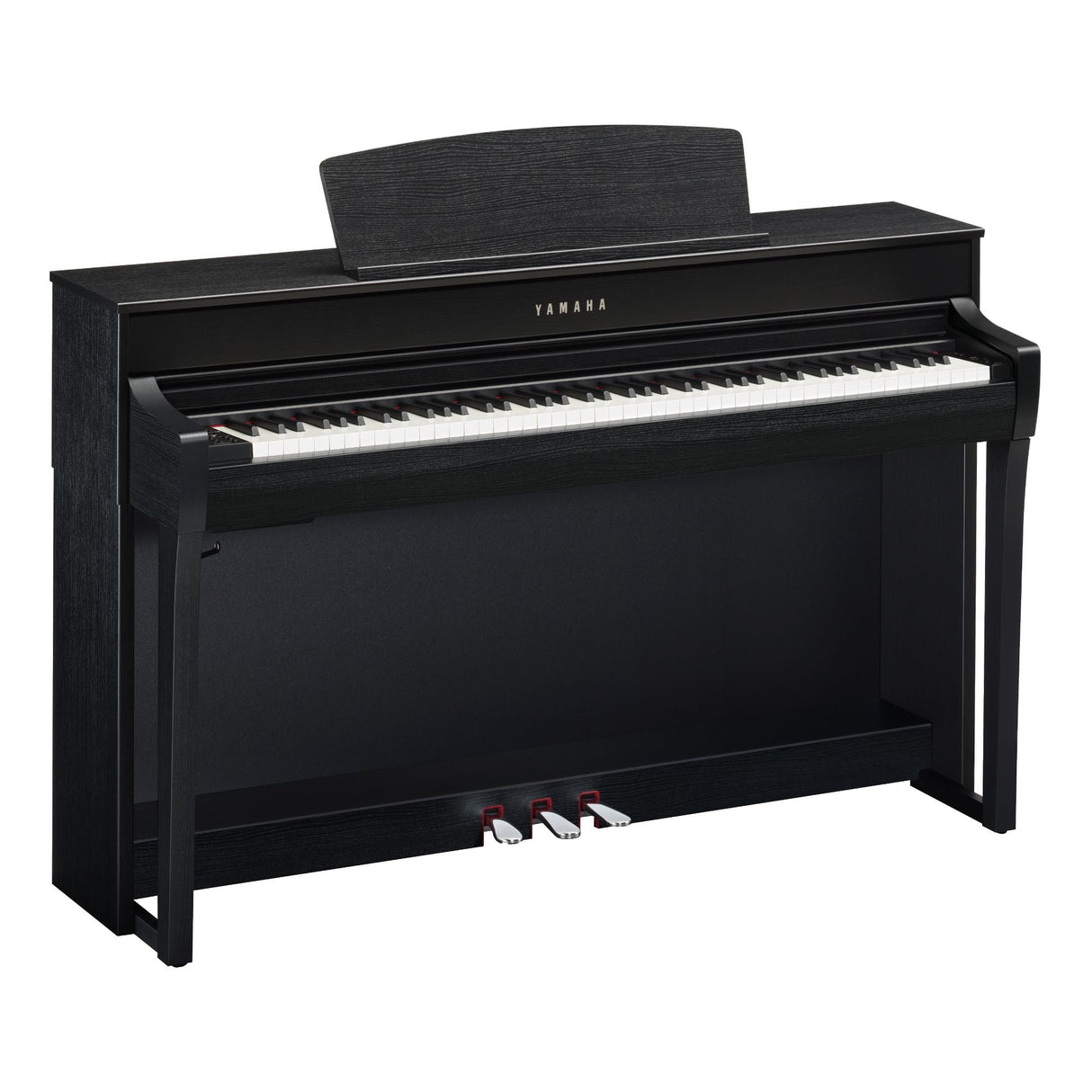 yamaha clavinova clp 745 matte black angled