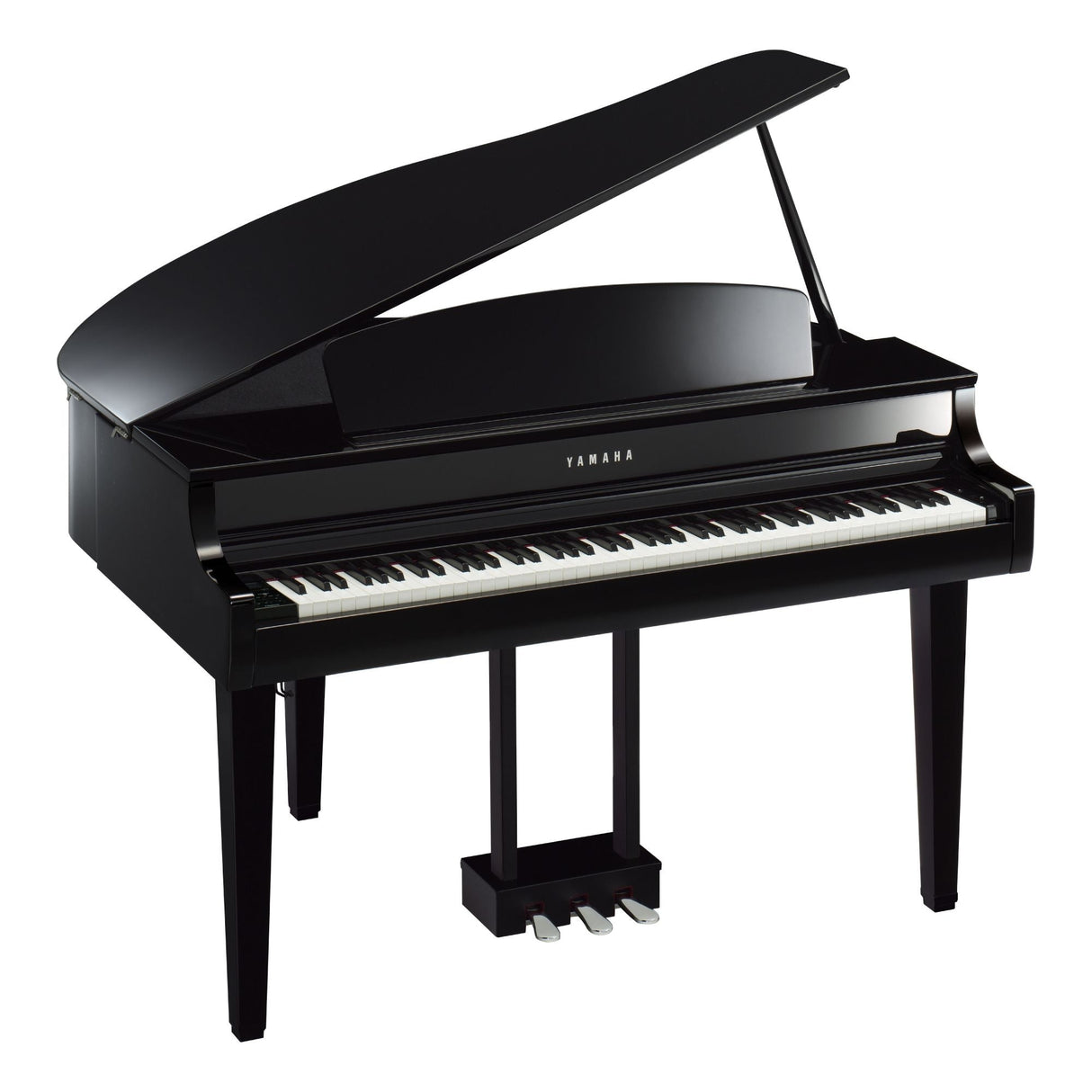 yamaha clavinova clp 765gp polished ebony angled