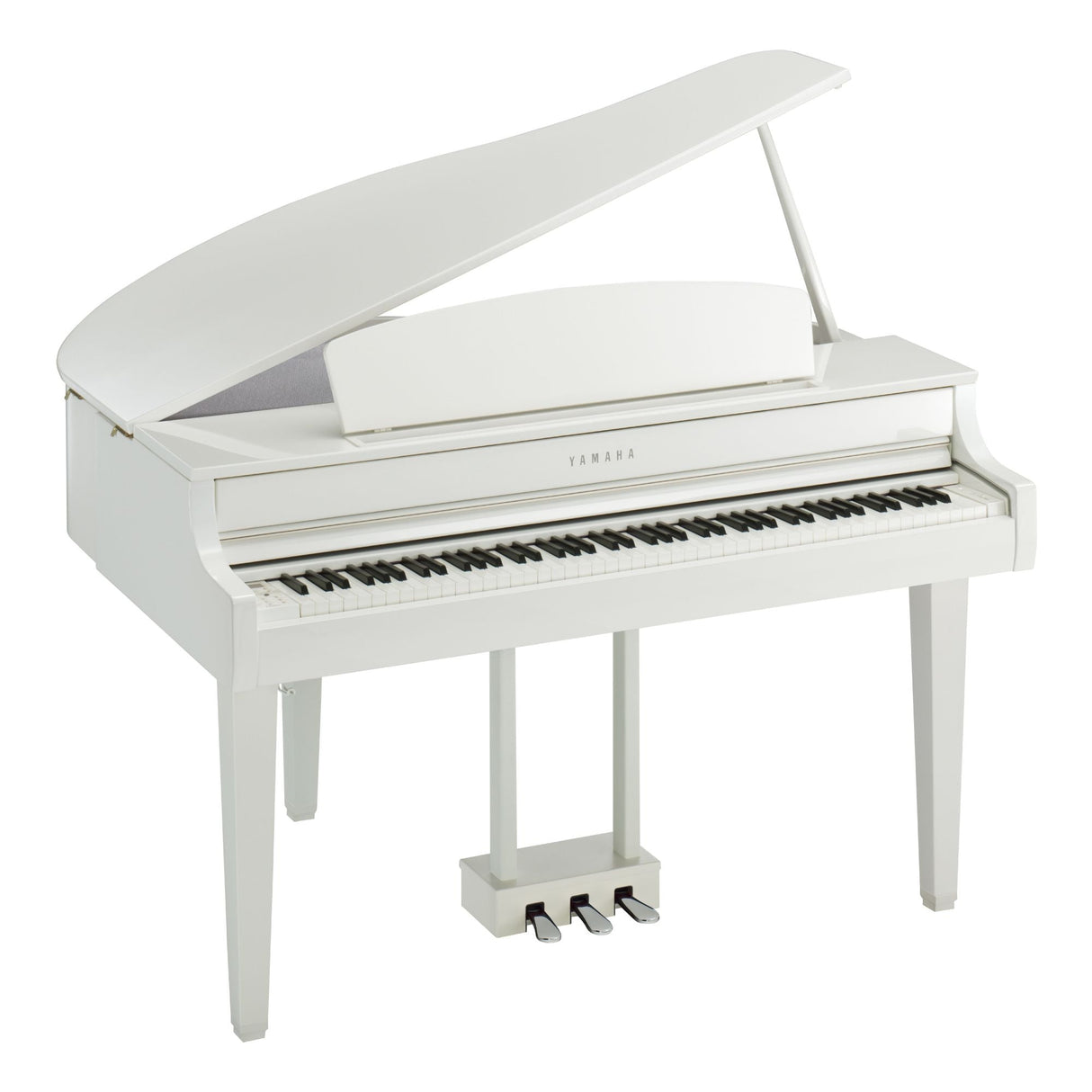 yamaha clavinova clp 765gp polished white angled