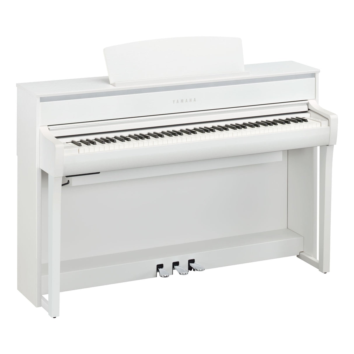 yamaha clavinova clp 775 matte white angled