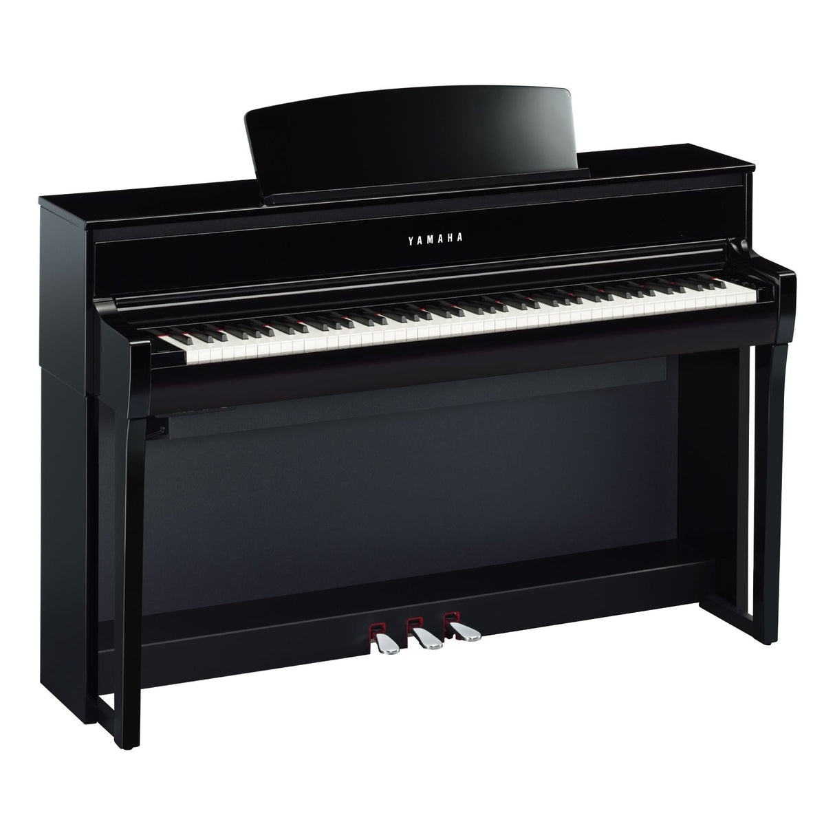 yamaha clavinova clp 775 polished ebony angled