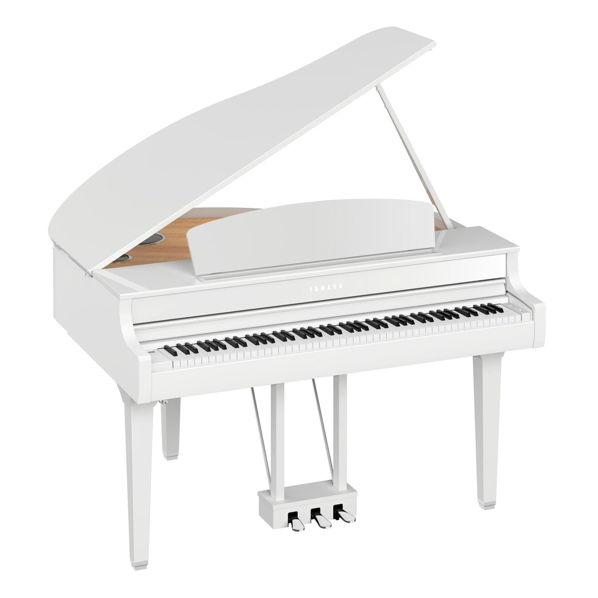 yamaha clavinova clp 795gp polished white angled
