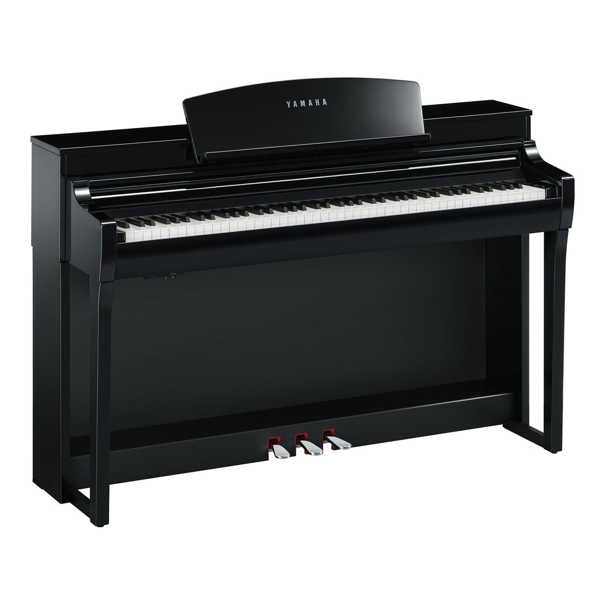 yamaha clavinova csp 255 polished ebony angled