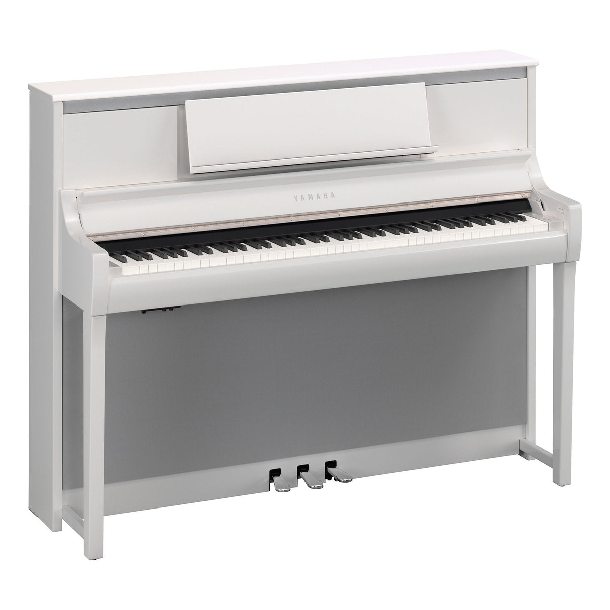 yamaha clavinova csp 295 polished white angled