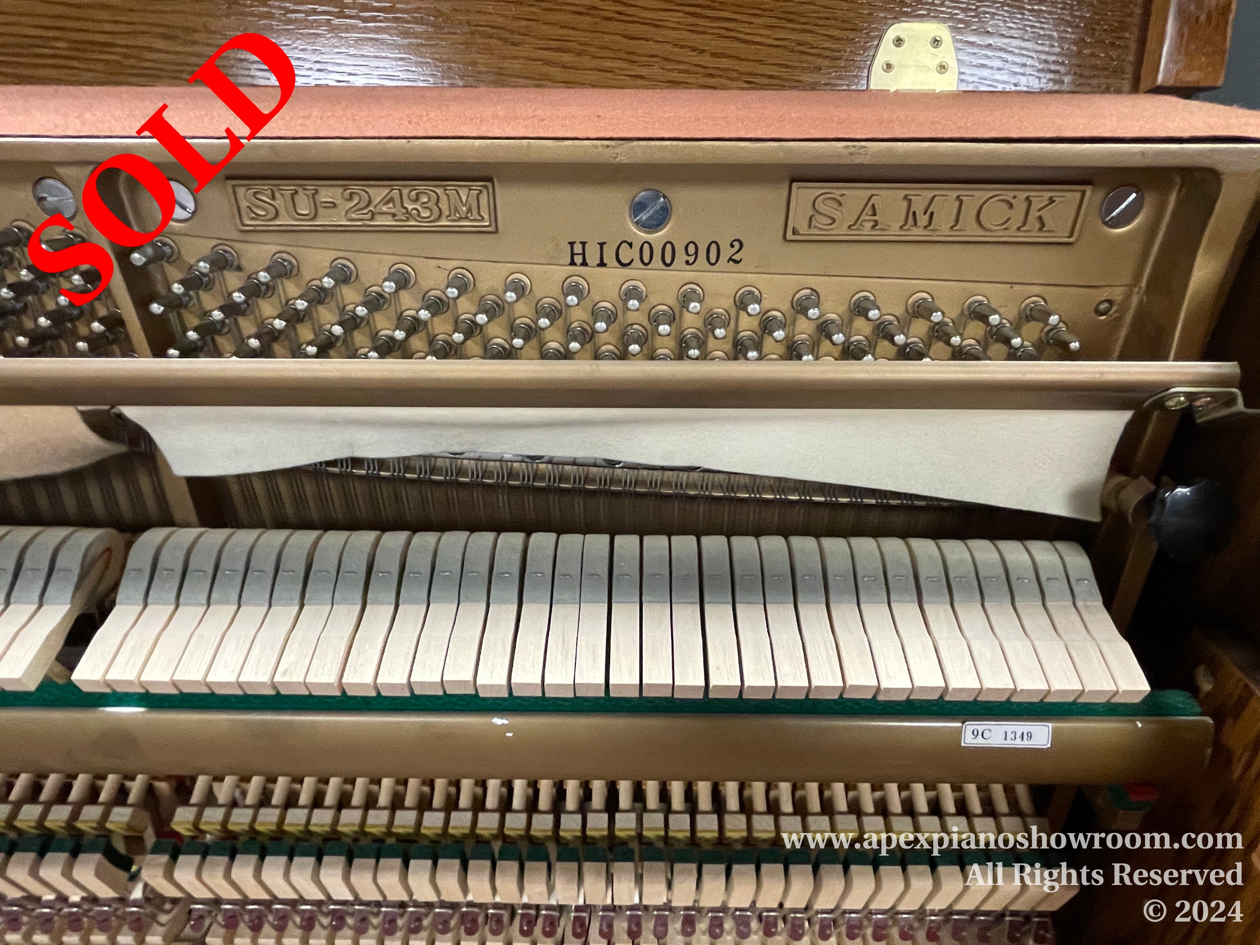 Samick SU243M (Used Upright Piano For Sale) – Apex Piano Showroom