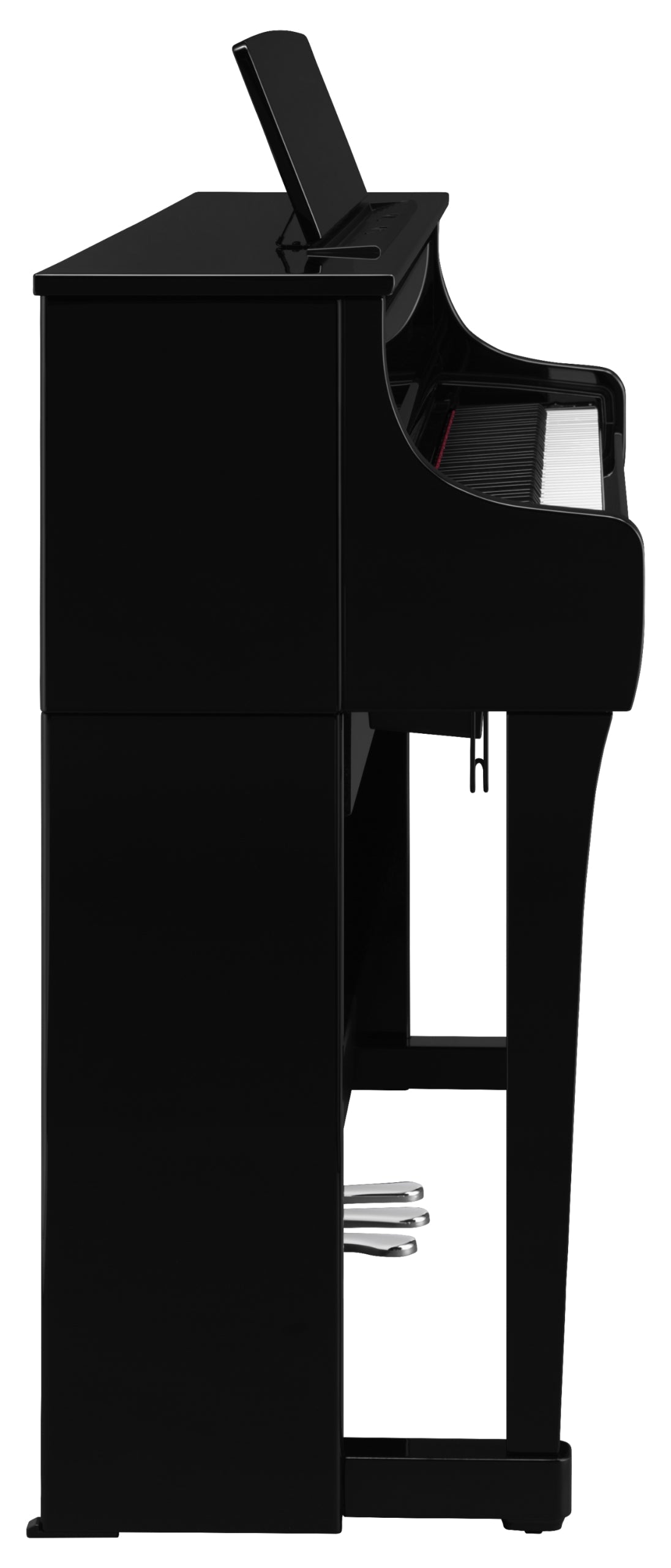 yamaha clavinova clp 875 polished ebony side