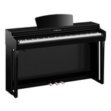 yamaha clavinova clp 725 polished ebony angled