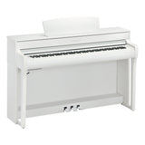 yamaha clavinova clp 745 matte white angled