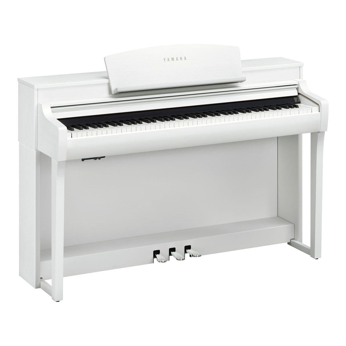 yamaha clavinova csp 255 matte white angled